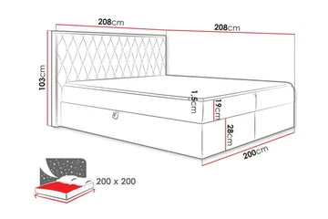 Oberting Sengeramme 200x200 cm - Møbler - Senger - Sengeramme & sengestamme