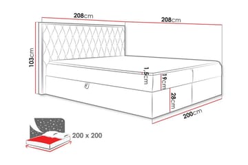 Oberting Sengeramme 200x200 cm - Møbler - Senger - Sengeramme & sengestamme