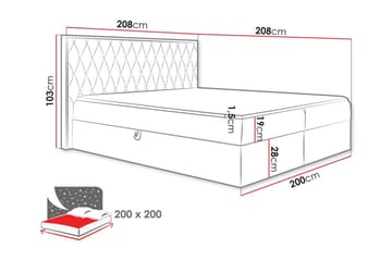 Oberting Sengeramme 200x200 cm - Møbler - Senger - Sengeramme & sengestamme