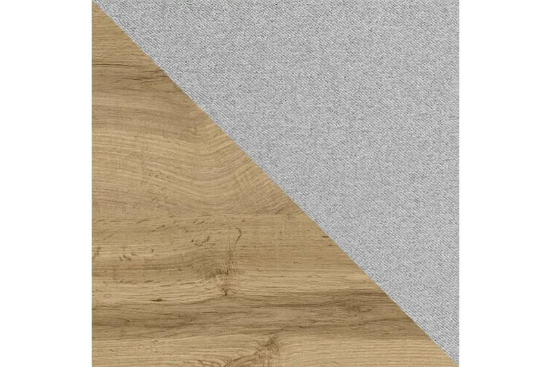 Oberting Sengeramme med Oppbevaring 120x200 cm i Stoff med Treramme - Lysegrå - Møbler - Senger - Sengeramme & sengestamme