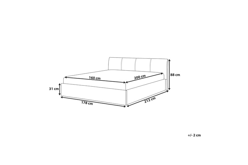 Orbey Dobbeltseng 160 | 200 cm - Grå - Møbler - Senger - Sengeramme & sengestamme
