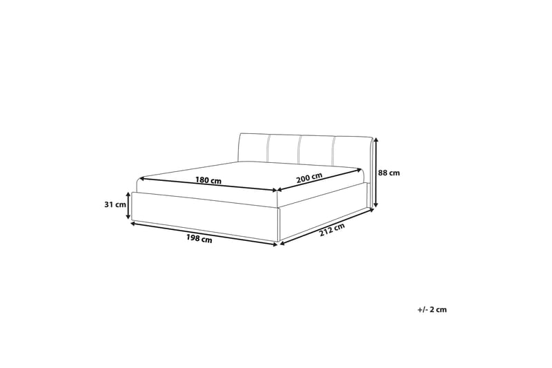 Orbey Dobbeltseng 180 | 200 cm - Beige - Sengeramme & sengestamme