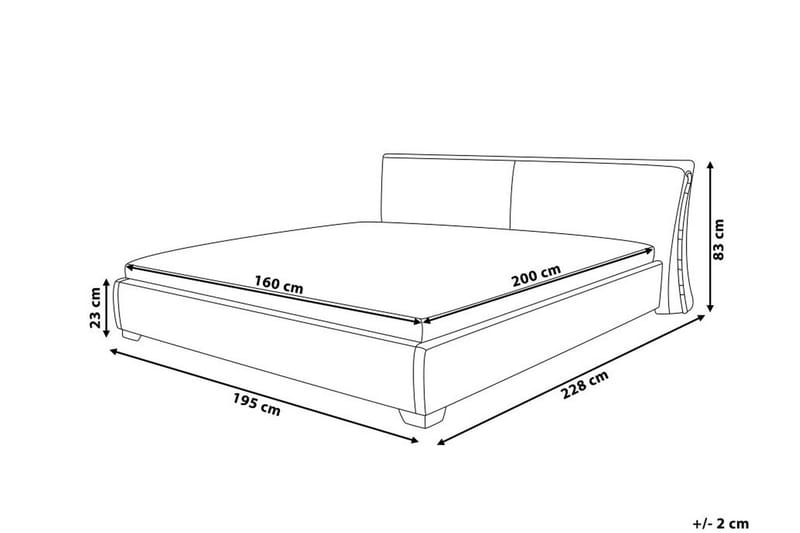 Paris Dobbeltseng 160 | 200 cm - Grå - Møbler - Senger - Sengeramme & sengestamme