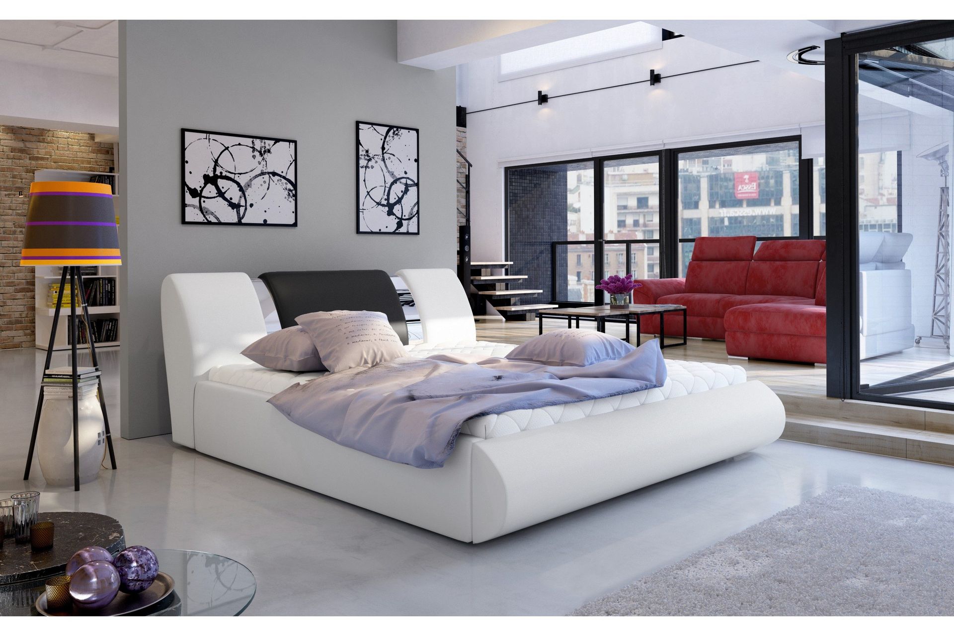 Perow Sengeramme 180x200 cm - Hvit/Svart