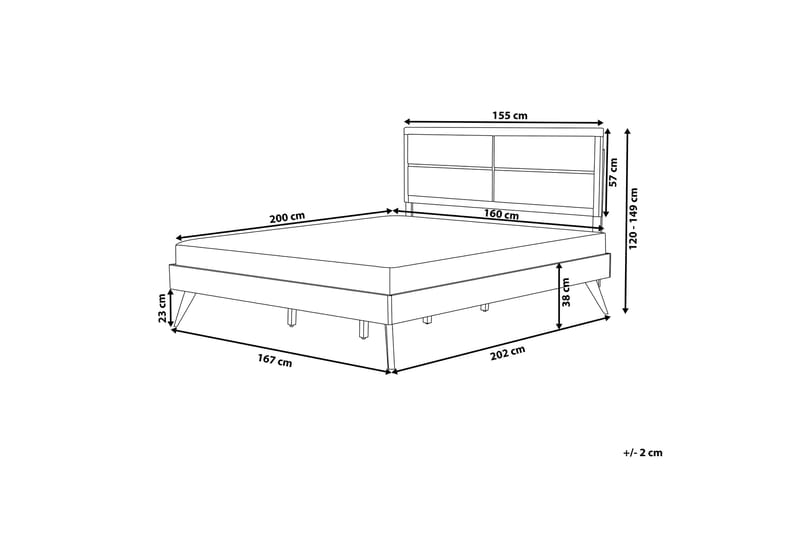 Poissy Dobbeltseng 160 | 200 cm - Tre / Natur - Møbler - Senger - Sengeramme & sengestamme