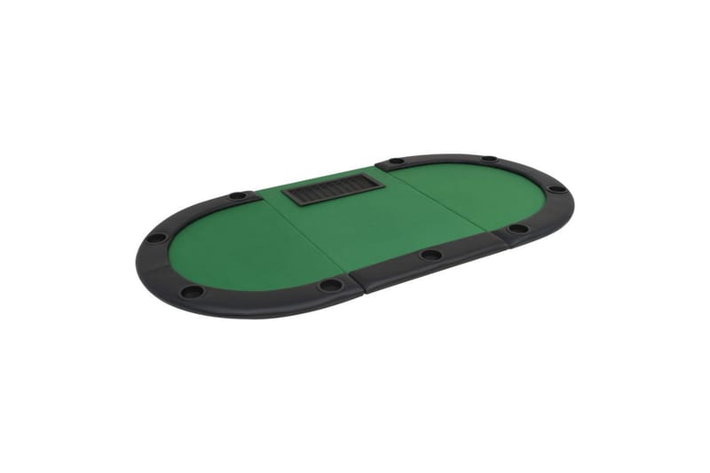 Pokerbord 9 spillere sammenleggbar 3-delt oval grønn - Møbler - Senger - Sengeramme & sengestamme