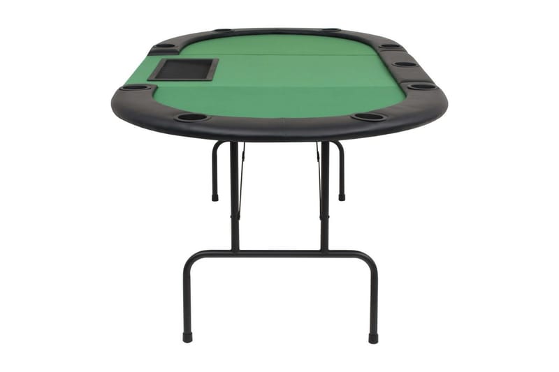 Pokerbord 9 spillere sammenleggbar 3-delt oval grønn - Møbler - Senger - Sengeramme & sengestamme