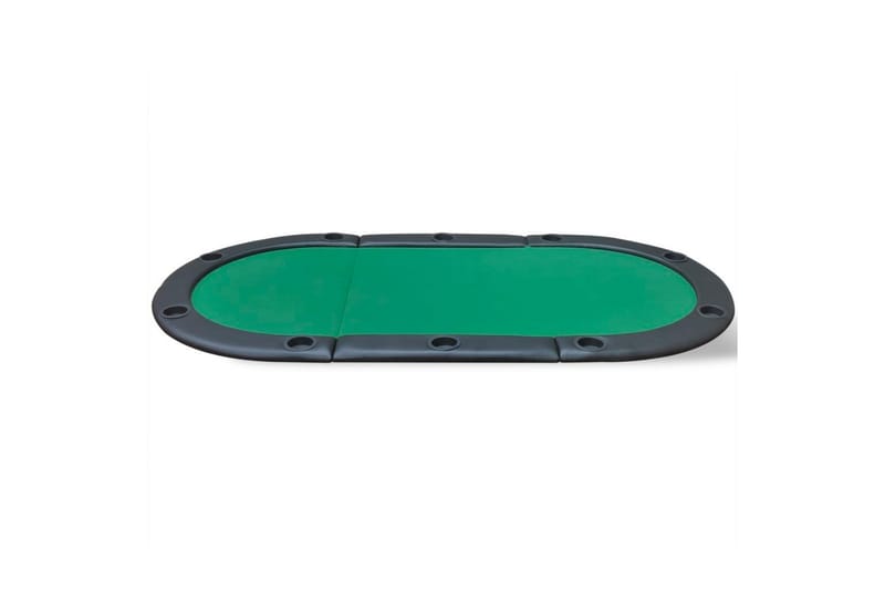 Pokerbord sammenleggbar bordplate 10 spillere grønn - Møbler - Senger - Sengeramme & sengestamme