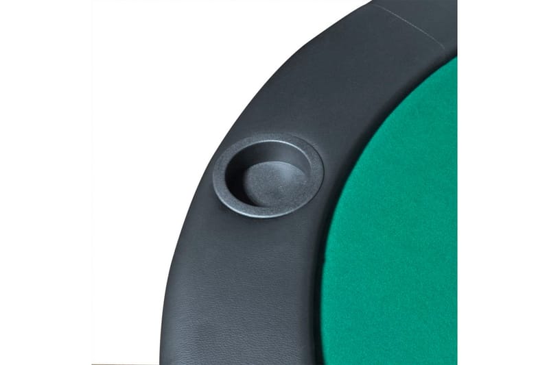 Pokerbord sammenleggbar bordplate 10 spillere grønn - Møbler - Senger - Sengeramme & sengestamme