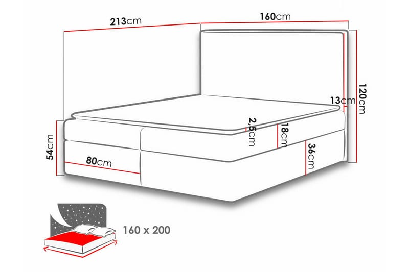 Pries Sengeramme 160x200 cm - Svart - Møbler - Senger - Sengeramme & sengestamme