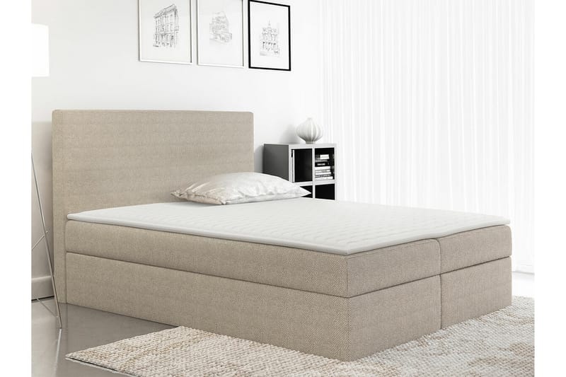 Pries Sengeramme 180x200 cm - Beige - Sengeramme & sengestamme