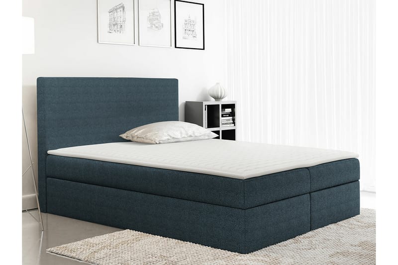 Pries Sengeramme 200x200 cm - Mørkeblå - Møbler - Senger - Sengeramme & sengestamme