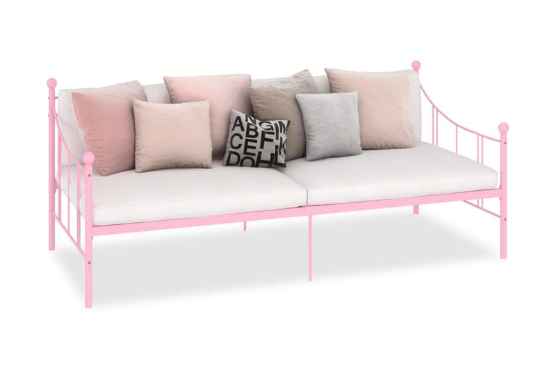 Ramme til dagseng rosa metall 90x200 cm - Møbler - Senger - Sengeramme & sengestamme