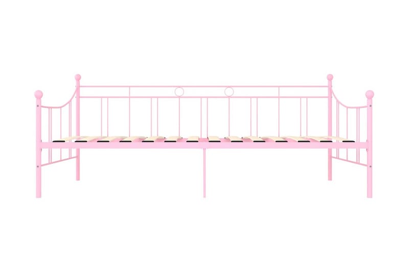 Ramme til dagseng rosa metall 90x200 cm - Møbler - Senger - Sengeramme & sengestamme