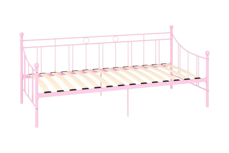 Ramme til dagseng rosa metall 90x200 cm - Møbler - Senger - Sengeramme & sengestamme