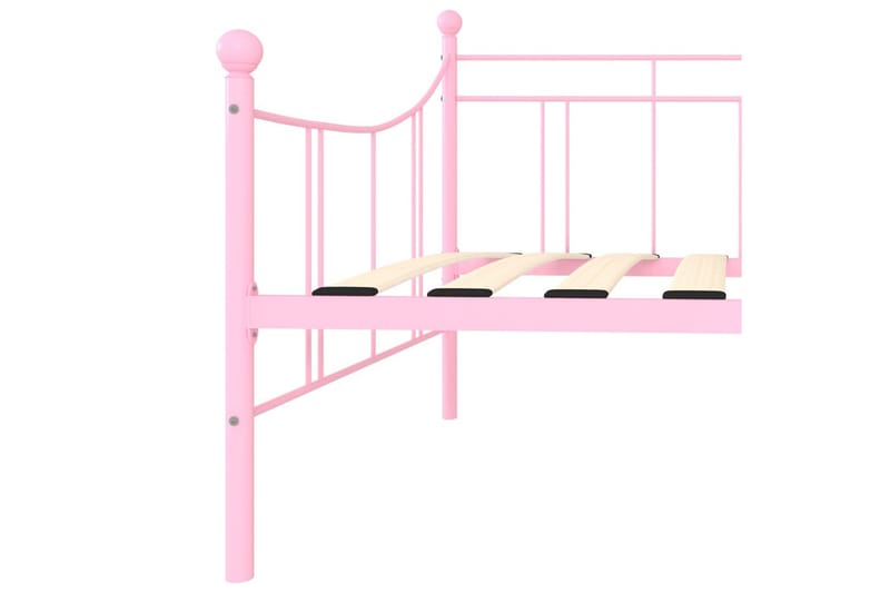 Ramme til dagseng rosa metall 90x200 cm - Sengeramme & sengestamme