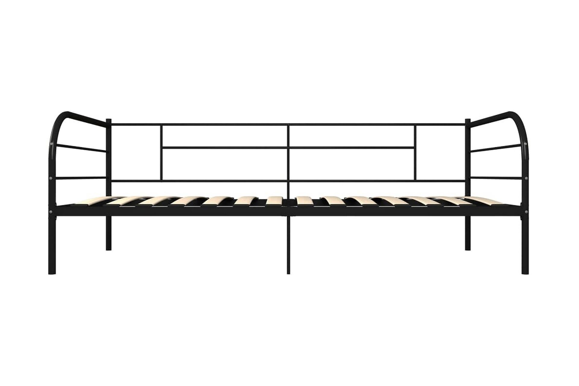 Ramme til dagseng svart metall 90x200 cm - Møbler - Senger - Sengeramme & sengestamme
