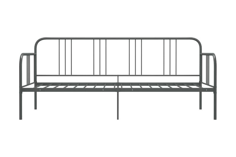 Ramme til sovesofa grå metall 90x200 cm - Grå - Møbler - Senger - Sengeramme & sengestamme