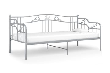Ramme til sovesofa grå metall 90x200 cm - Grå - Møbler - Senger - Sengeramme & sengestamme