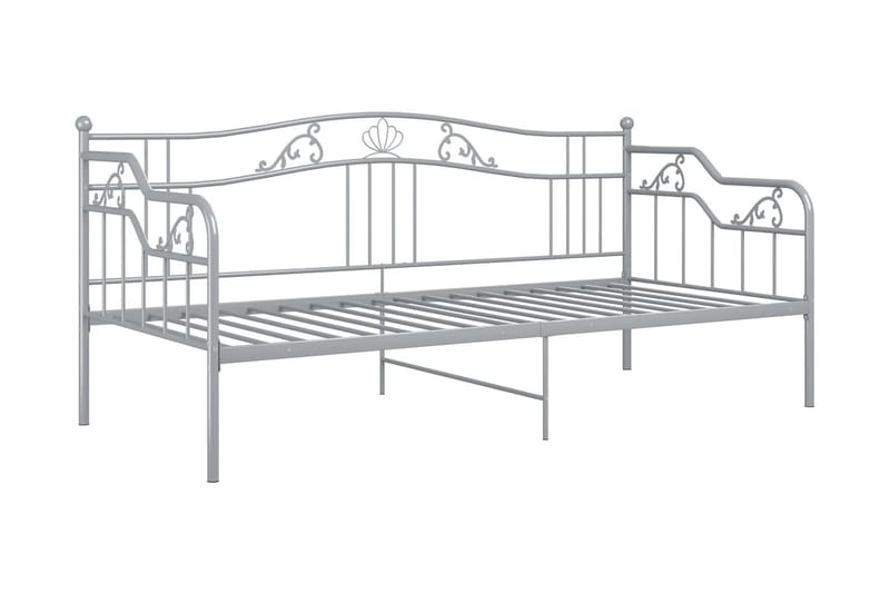 Ramme til sovesofa grå metall 90x200 cm - Grå - Møbler - Senger - Sengeramme & sengestamme