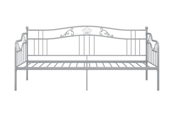 Ramme til sovesofa grå metall 90x200 cm - Grå - Møbler - Senger - Sengeramme & sengestamme