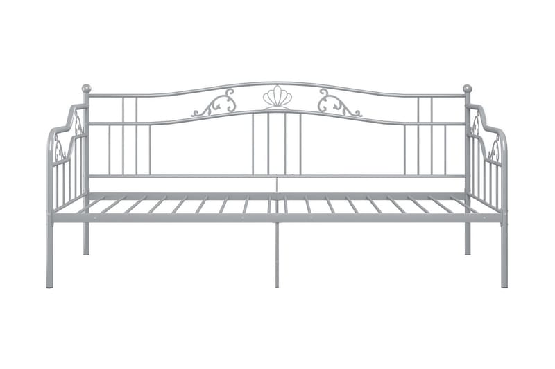 Ramme til sovesofa grå metall 90x200 cm - Grå - Møbler - Senger - Sengeramme & sengestamme