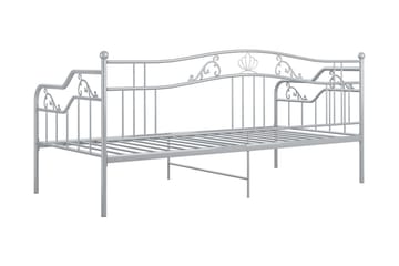 Ramme til sovesofa grå metall 90x200 cm - Grå - Møbler - Senger - Sengeramme & sengestamme