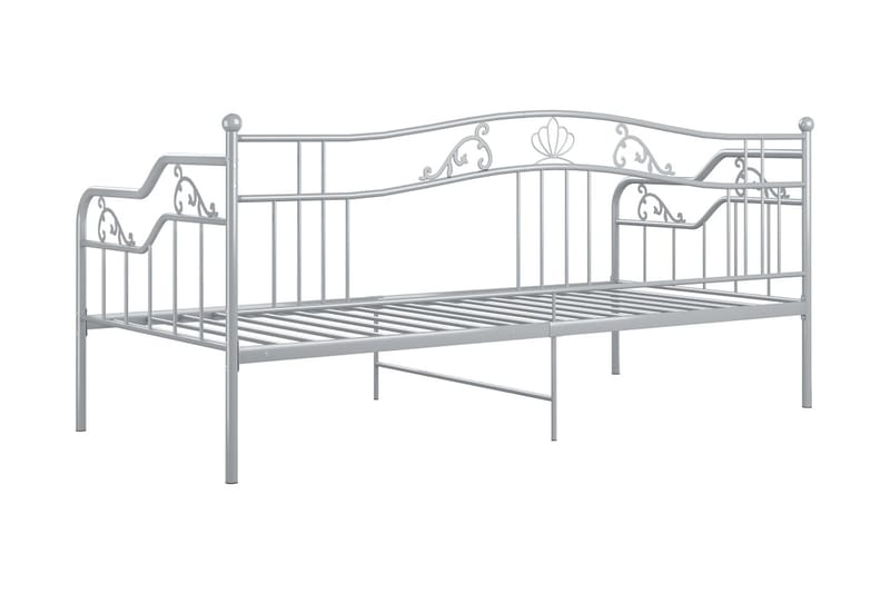 Ramme til sovesofa grå metall 90x200 cm - Grå - Møbler - Senger - Sengeramme & sengestamme