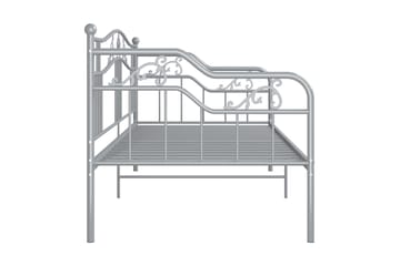 Ramme til sovesofa grå metall 90x200 cm - Grå - Møbler - Senger - Sengeramme & sengestamme