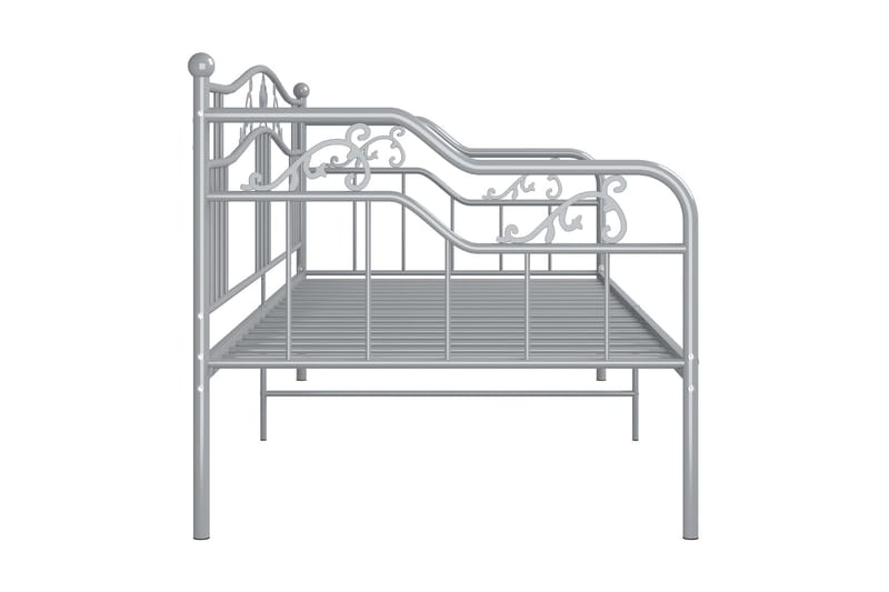 Ramme til sovesofa grå metall 90x200 cm - Grå - Møbler - Senger - Sengeramme & sengestamme