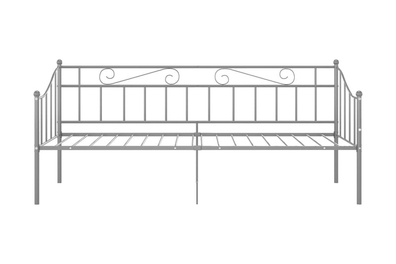 Ramme til sovesofa grå metall 90x200 cm - Grå - Møbler - Senger - Sengeramme & sengestamme
