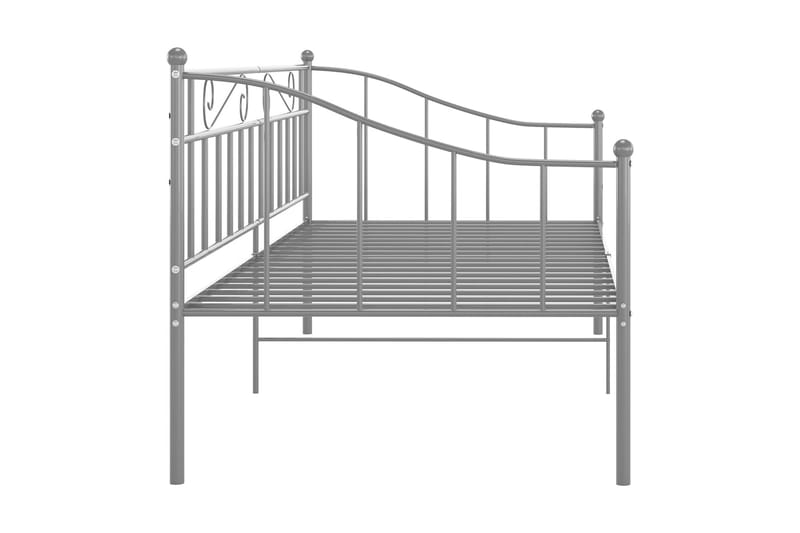 Ramme til sovesofa grå metall 90x200 cm - Grå - Sengeramme & sengestamme