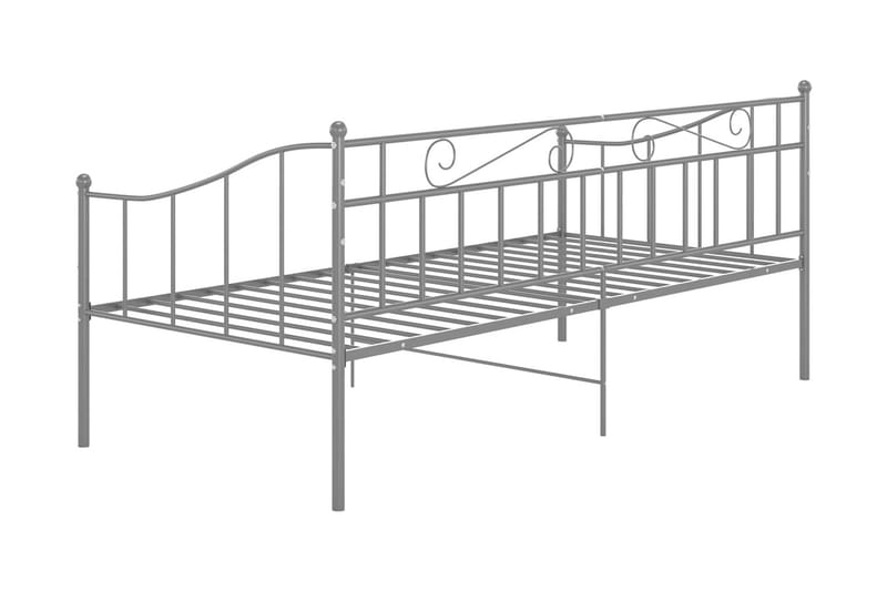 Ramme til sovesofa grå metall 90x200 cm - Grå - Møbler - Senger - Sengeramme & sengestamme