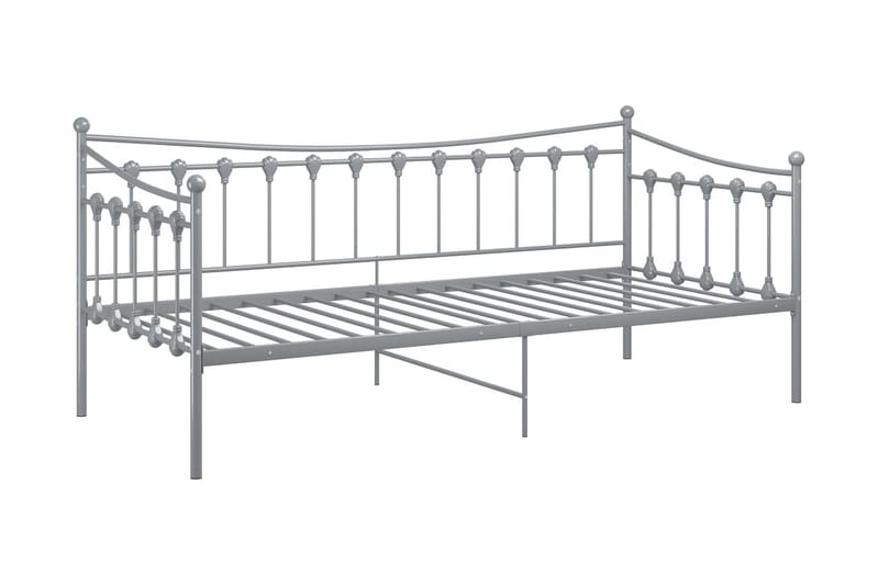 Ramme til sovesofa grå metall 90x200 cm - Grå - Møbler - Senger - Sengeramme & sengestamme