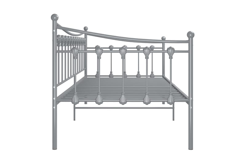 Ramme til sovesofa grå metall 90x200 cm - Grå - Møbler - Senger - Sengeramme & sengestamme