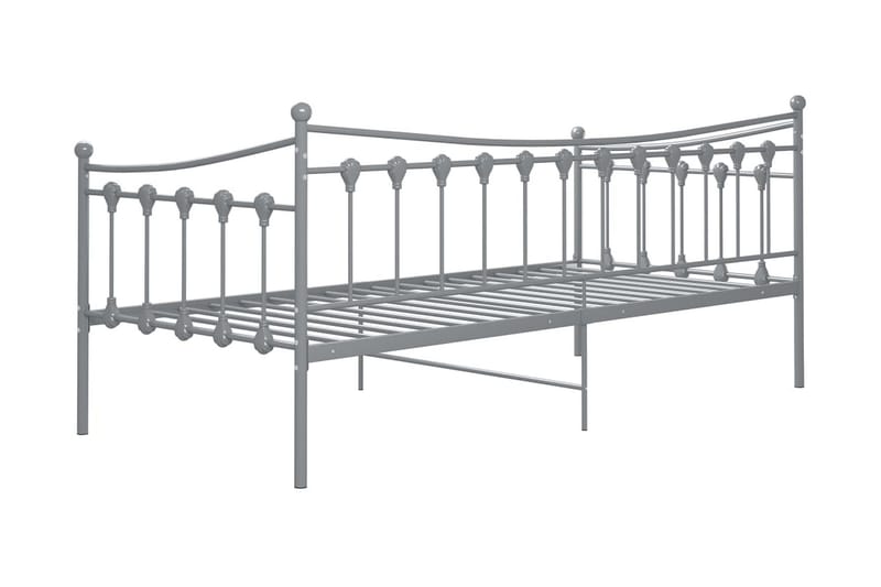 Ramme til sovesofa grå metall 90x200 cm - Grå - Møbler - Senger - Sengeramme & sengestamme