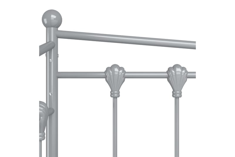 Ramme til sovesofa grå metall 90x200 cm - Grå - Møbler - Senger - Sengeramme & sengestamme