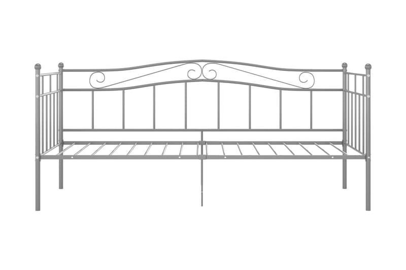 Ramme til sovesofa grå metall 90x200 cm - Grå - Møbler - Senger - Sengeramme & sengestamme