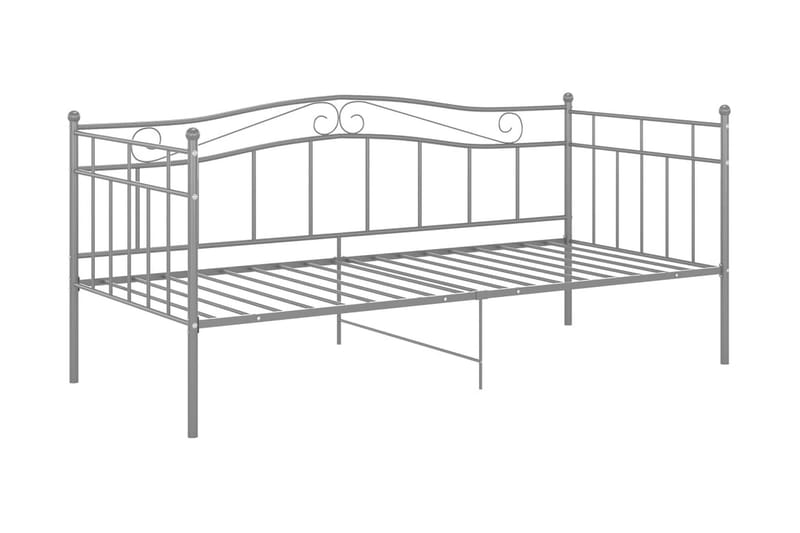 Ramme til sovesofa grå metall 90x200 cm - Grå - Møbler - Senger - Sengeramme & sengestamme