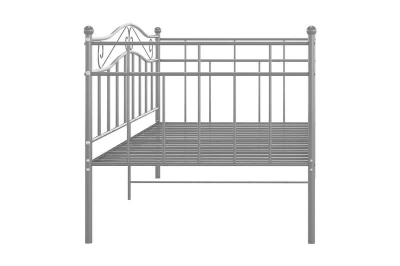 Ramme til sovesofa grå metall 90x200 cm - Grå - Møbler - Senger - Sengeramme & sengestamme
