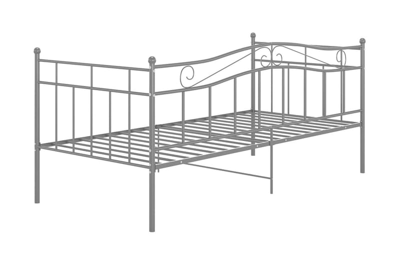 Ramme til sovesofa grå metall 90x200 cm - Grå - Møbler - Senger - Sengeramme & sengestamme