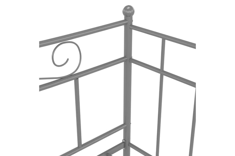 Ramme til sovesofa grå metall 90x200 cm - Grå - Møbler - Senger - Sengeramme & sengestamme