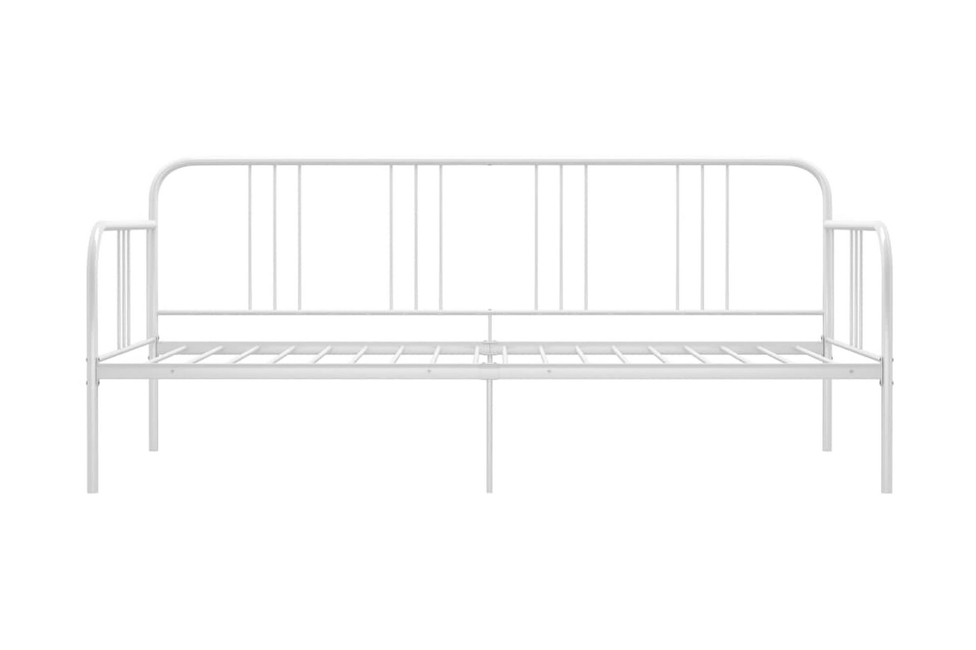 Ramme til sovesofa hvit metall 90x200 cm - Hvit - Møbler - Senger - Sengeramme & sengestamme