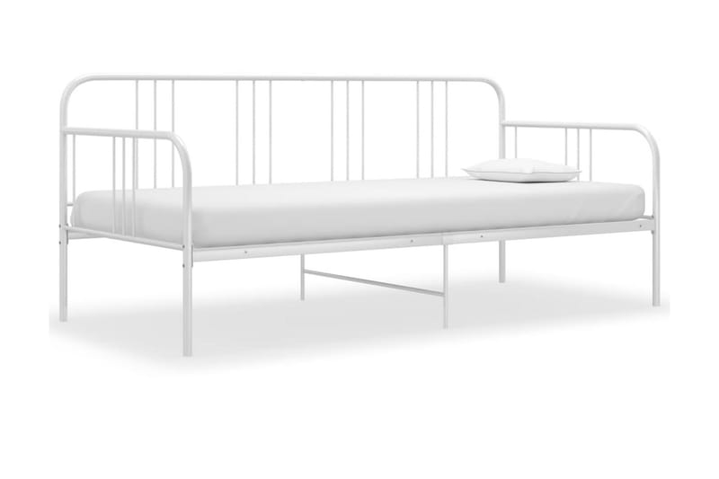 Ramme til sovesofa hvit metall 90x200 cm - Hvit - Sengeramme & sengestamme
