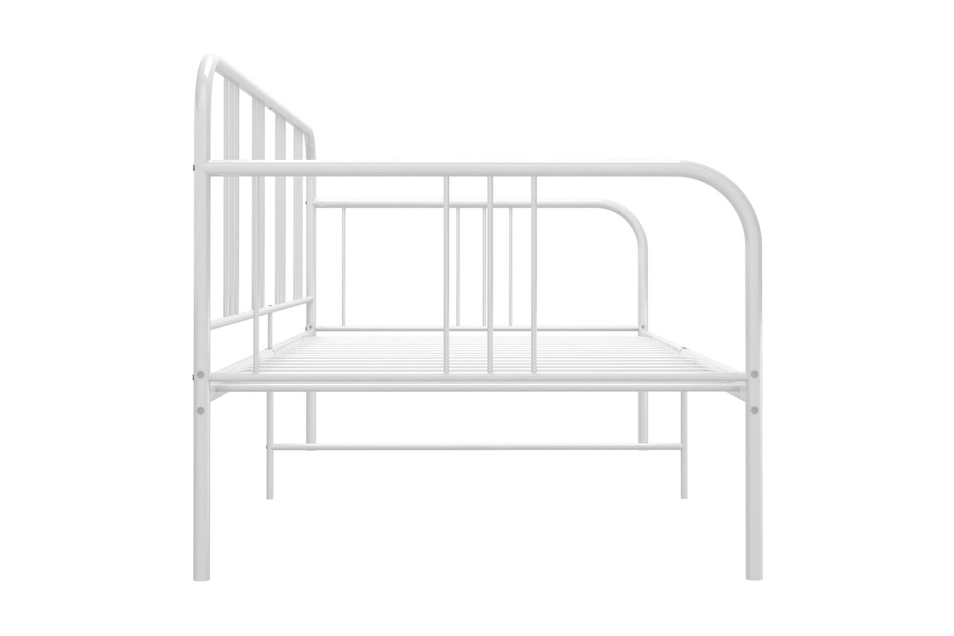 Ramme til sovesofa hvit metall 90x200 cm - Hvit - Møbler - Senger - Sengeramme & sengestamme