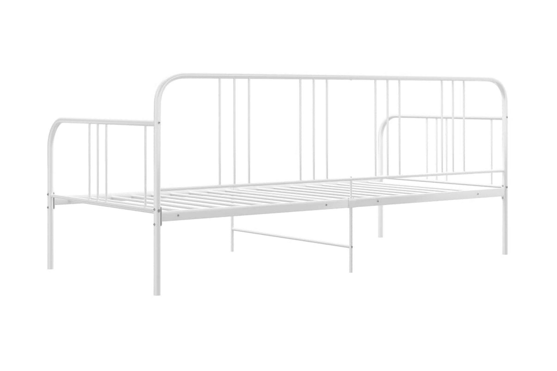 Ramme til sovesofa hvit metall 90x200 cm - Hvit - Møbler - Senger - Sengeramme & sengestamme