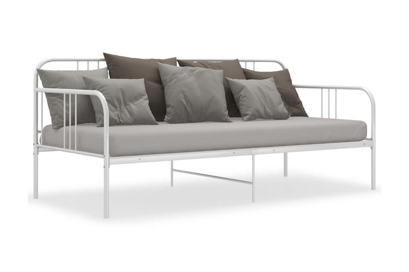 Ramme til sovesofa hvit metall 90x200 cm - Hvit - Møbler - Senger - Sengeramme & sengestamme