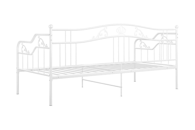Ramme til sovesofa hvit metall 90x200 cm - Hvit - Møbler - Senger - Sengeramme & sengestamme