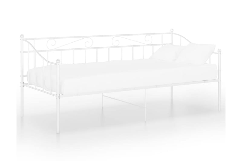 Ramme til sovesofa hvit metall 90x200 cm - Hvit - Sengeramme & sengestamme