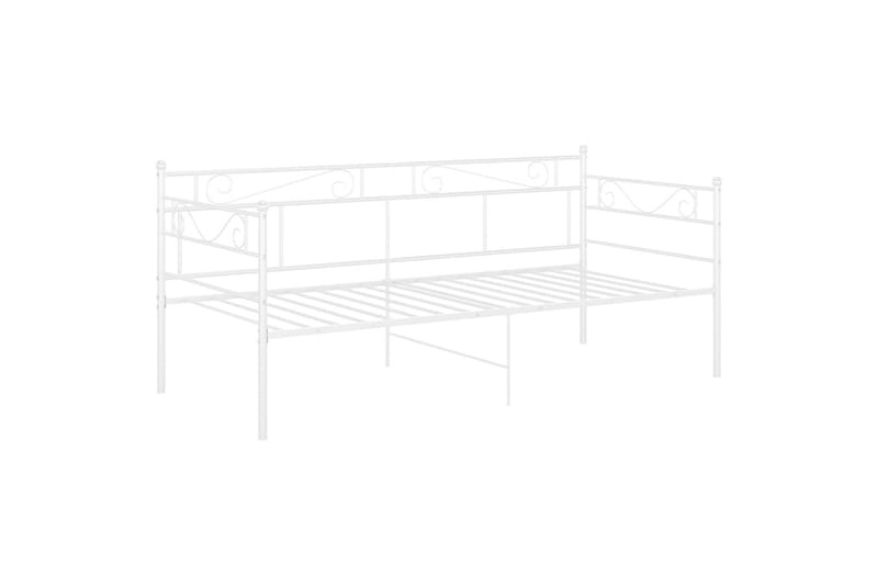Ramme til sovesofa hvit metall 90x200 cm - Hvit - Møbler - Senger - Sengeramme & sengestamme